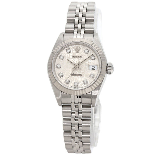 Rolex 79174G Datejust 10P Diamond Watch Stainless Steel SS K18WG Ladies ROLEX