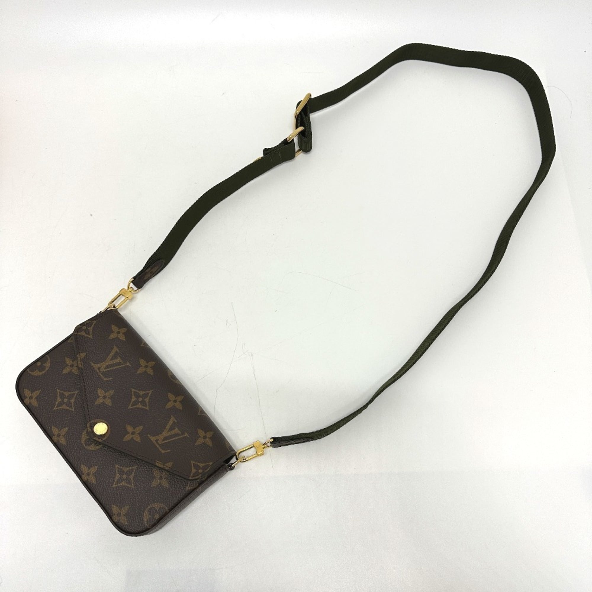 LOUIS VUITTON M80091 Monogram Multi Pochette Felicie Shoulder Bag in Canvas, Brown, Like New — Like New
