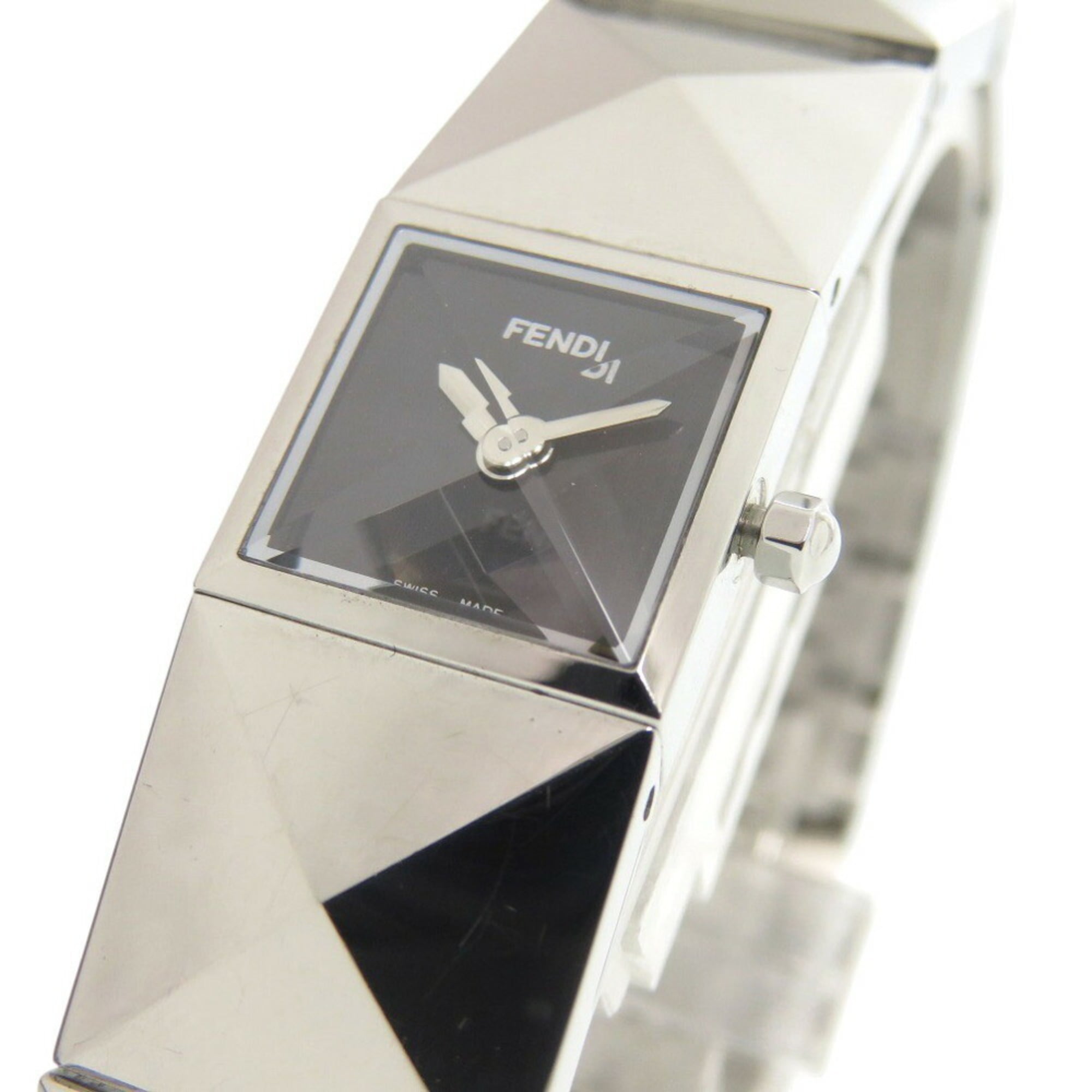 Fendi Pyramid 4250L Stainless Steel Black and Silver Quartz Watch with Dial 1897FENDI — Good