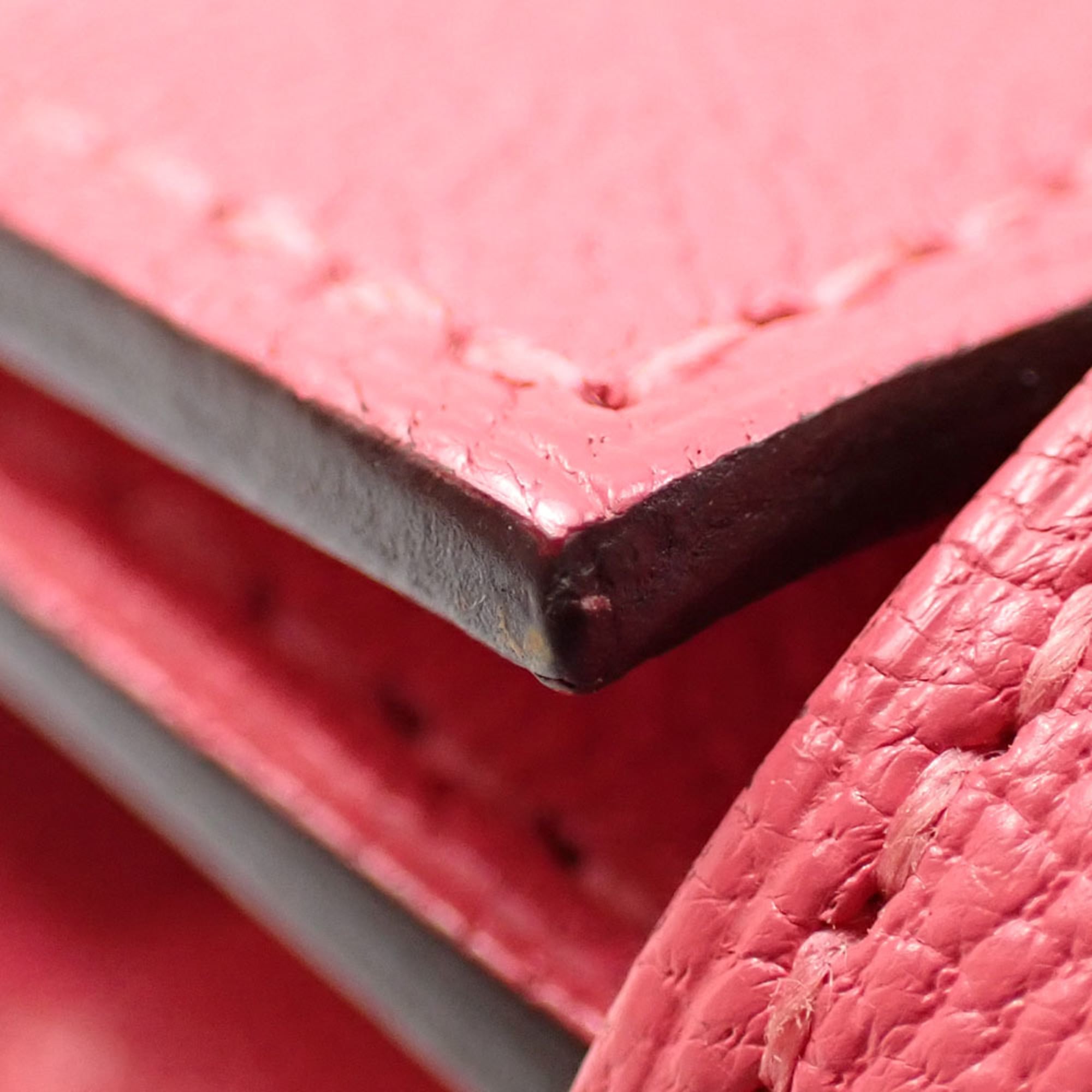 Hermes Hermès Kelly Wallet, Bifold Long Women's, Pink, Epsom Leather, A Stamp, Made in 2017