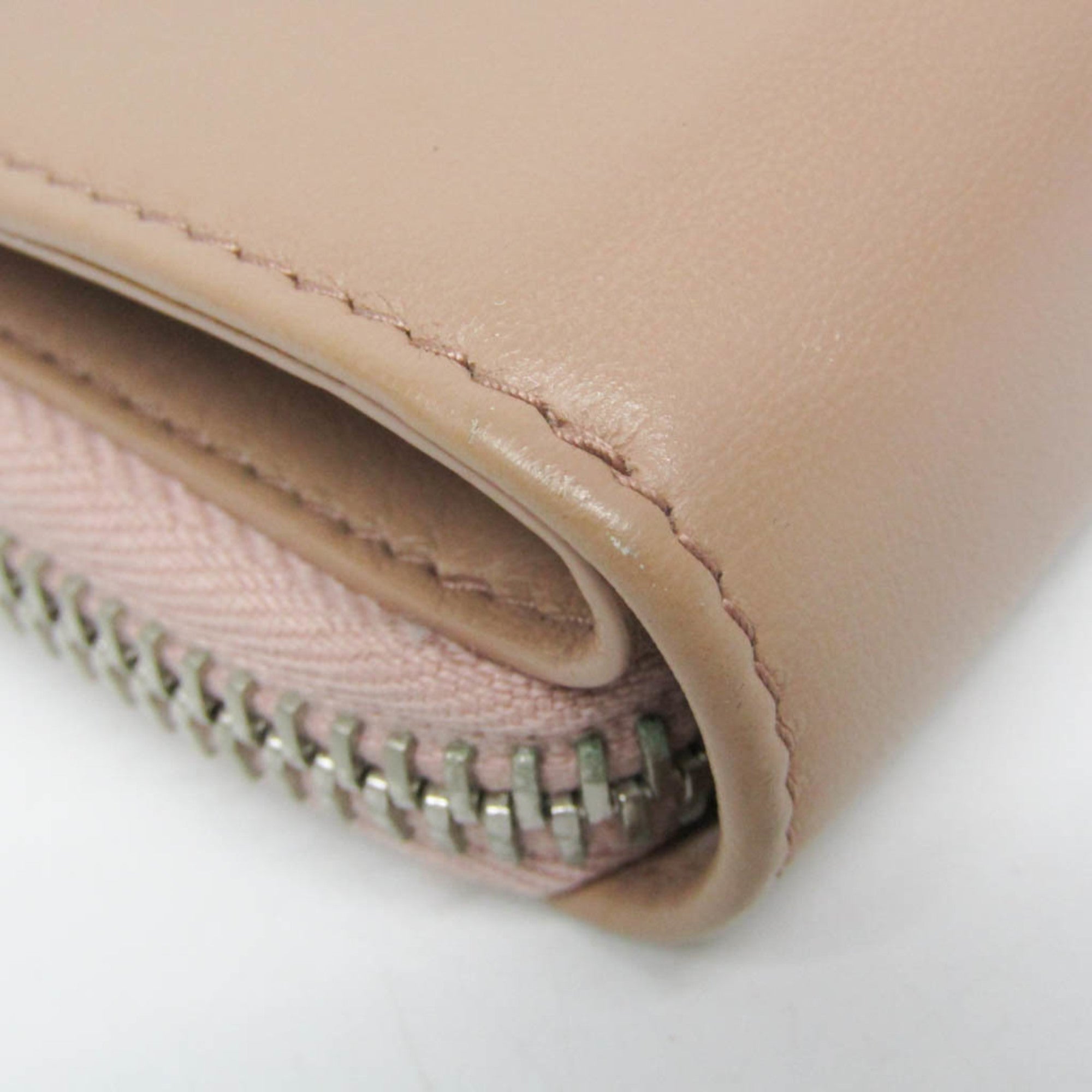 Balenciaga PAPIER ZA BILLFOLD 371662 Women's  Calfskin Wallet (bi-fold) Beige