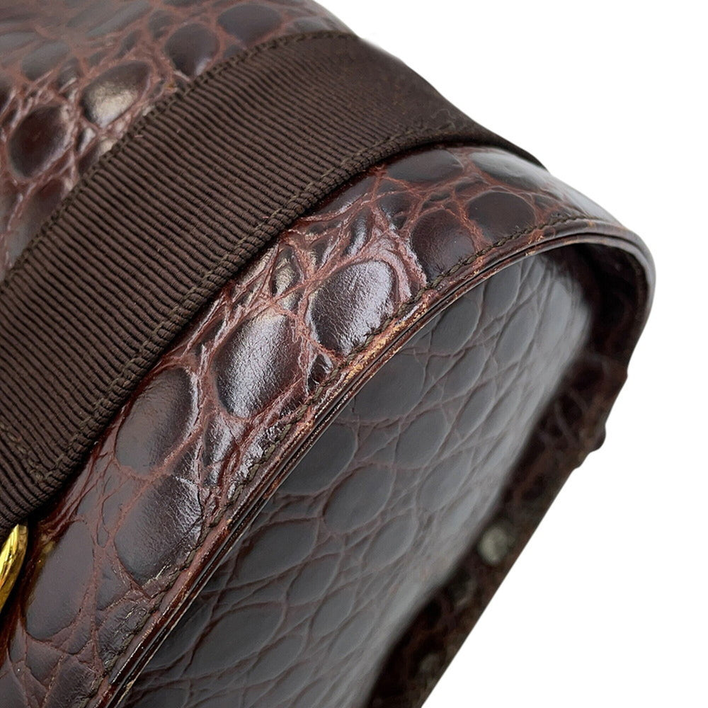 Salvatore Ferragamo Vara Leather Backpack, Handbag — Like New