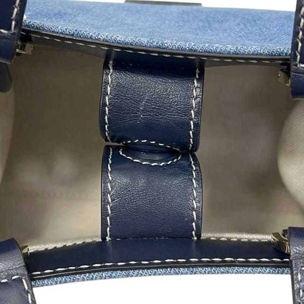 Jimmy Choo 2-way bag f-24513 denim blue navy JI1630AW001266 washed leather 55SG JIMMY CHOO handbag crossbody shoulder embroidered women's