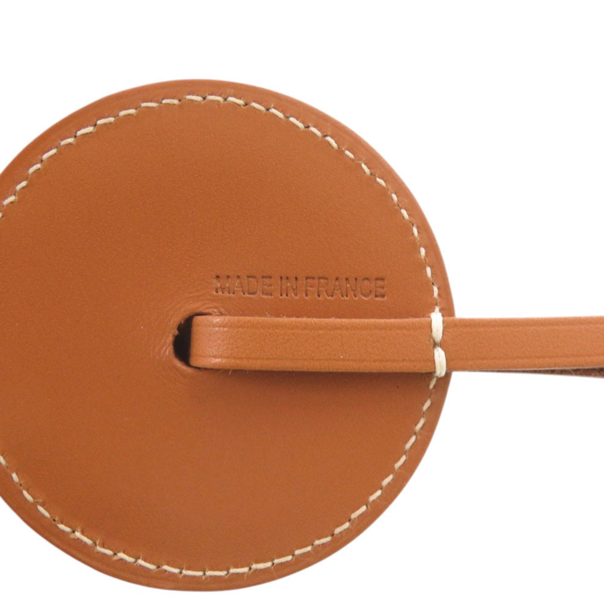 Unused Hermes Paddock Flott Accessory Bag Charm 064271CABE Strap Leather Blue Atoll Brown Orange 0258HERMES — New - Store Return