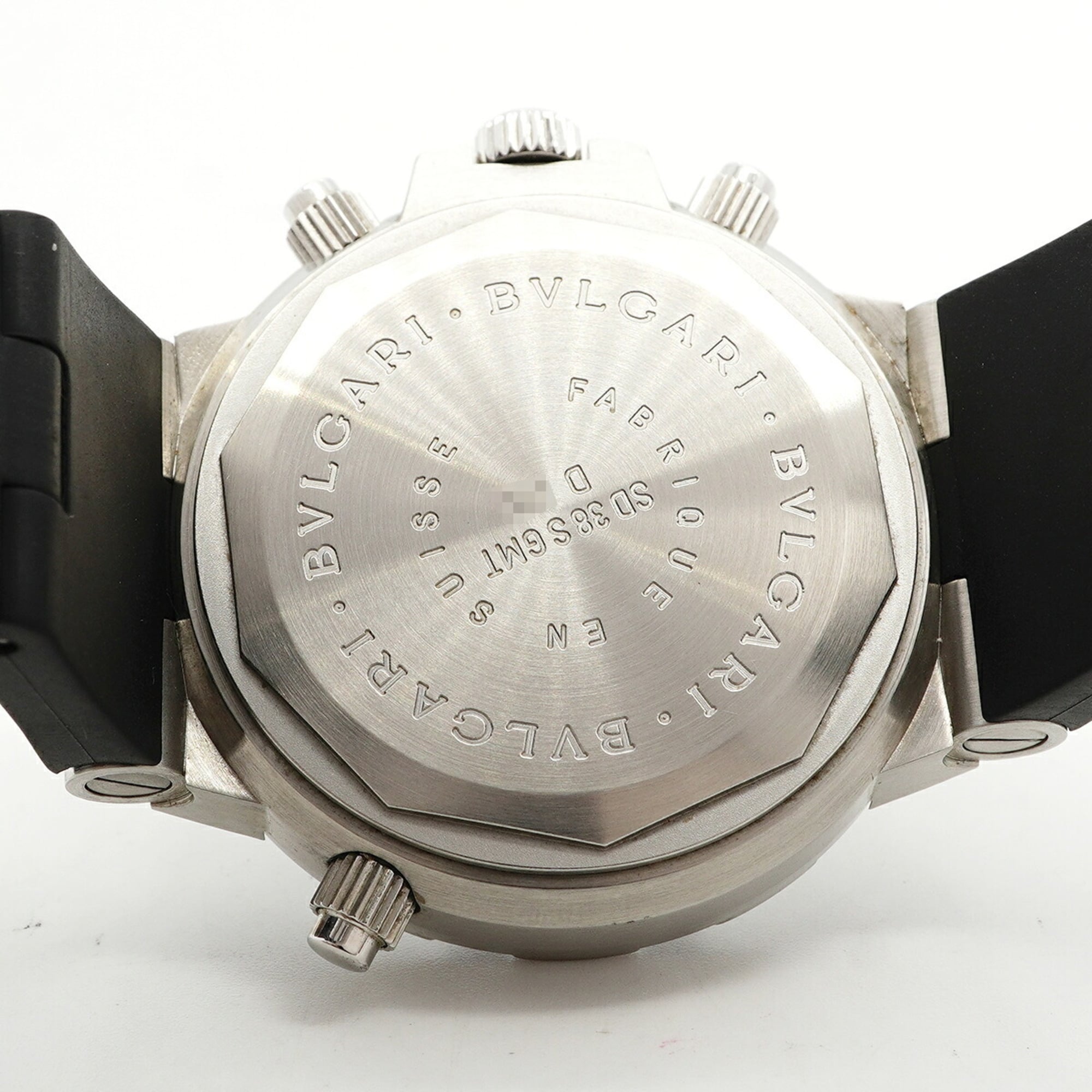 Bulgari Diagono Scuba GMT SD38SGMT Black Dial Men's Watch — Good