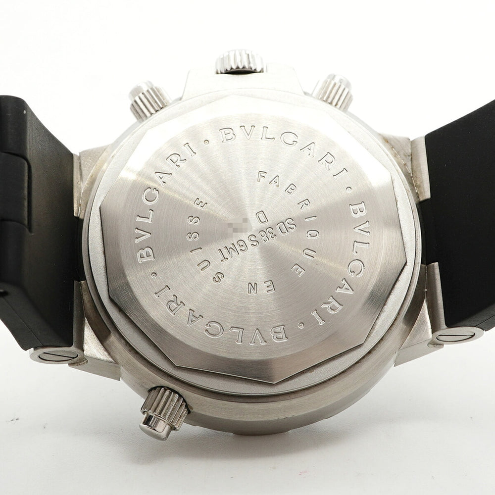 Bulgari Diagono Scuba GMT SD38SGMT Black Dial Men's Watch — Good