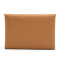 Hermes Hermès Calvi Duo Wallet for Men and Women, Card Case, Coin Double Engraved, Gold, Epsom Leather