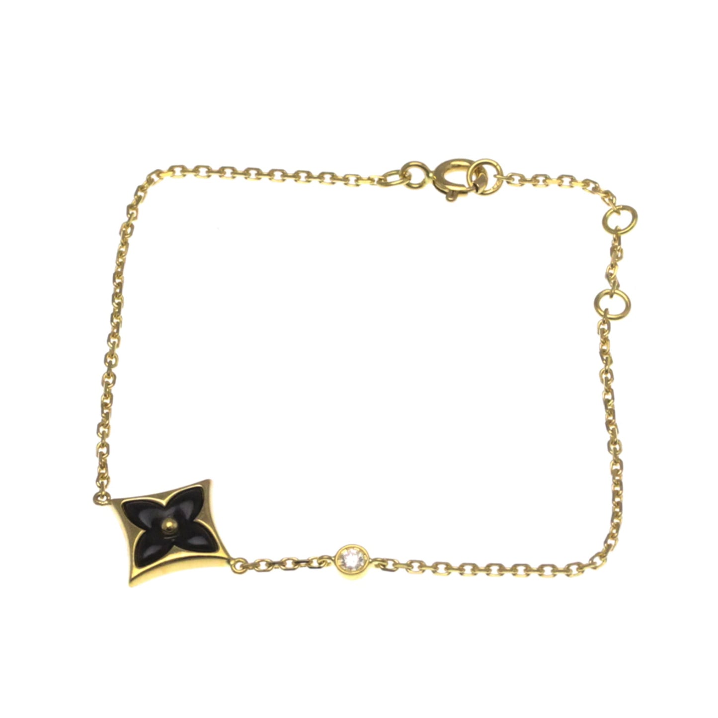 Louis Vuitton Bracelet Star Blossom Bracelet Yellow Gold (18K) Diamond,Onyx Charm Bracelet Onyx