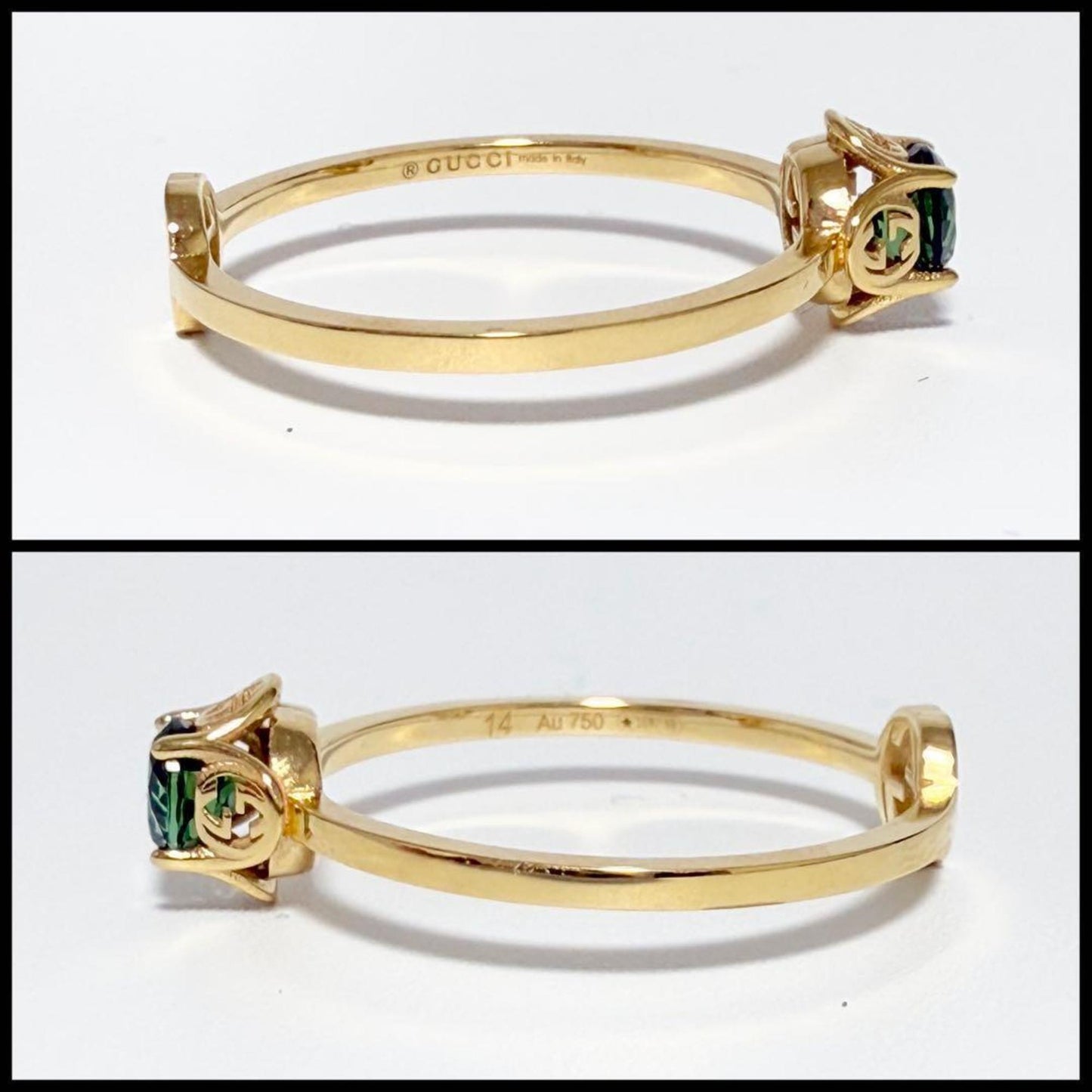 Gucci Women's and Men's Rings Tourmaline K18 Yellow Gold