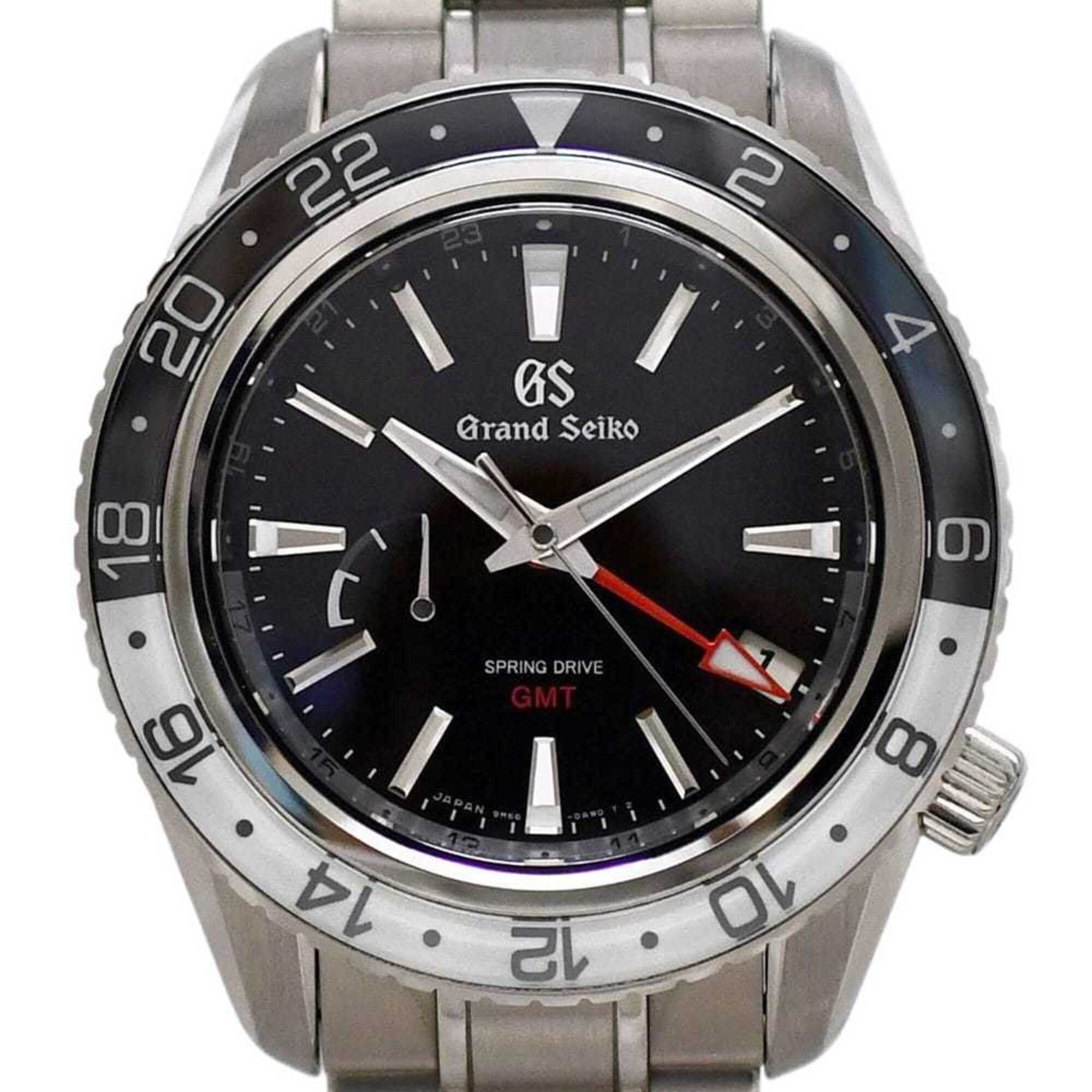 Grand Seiko Sport GMT Watch, Black, White, Silver, Spring Drive, SBGE277 9R66-0BK0, Automatic, Stainless Steel — Very Good