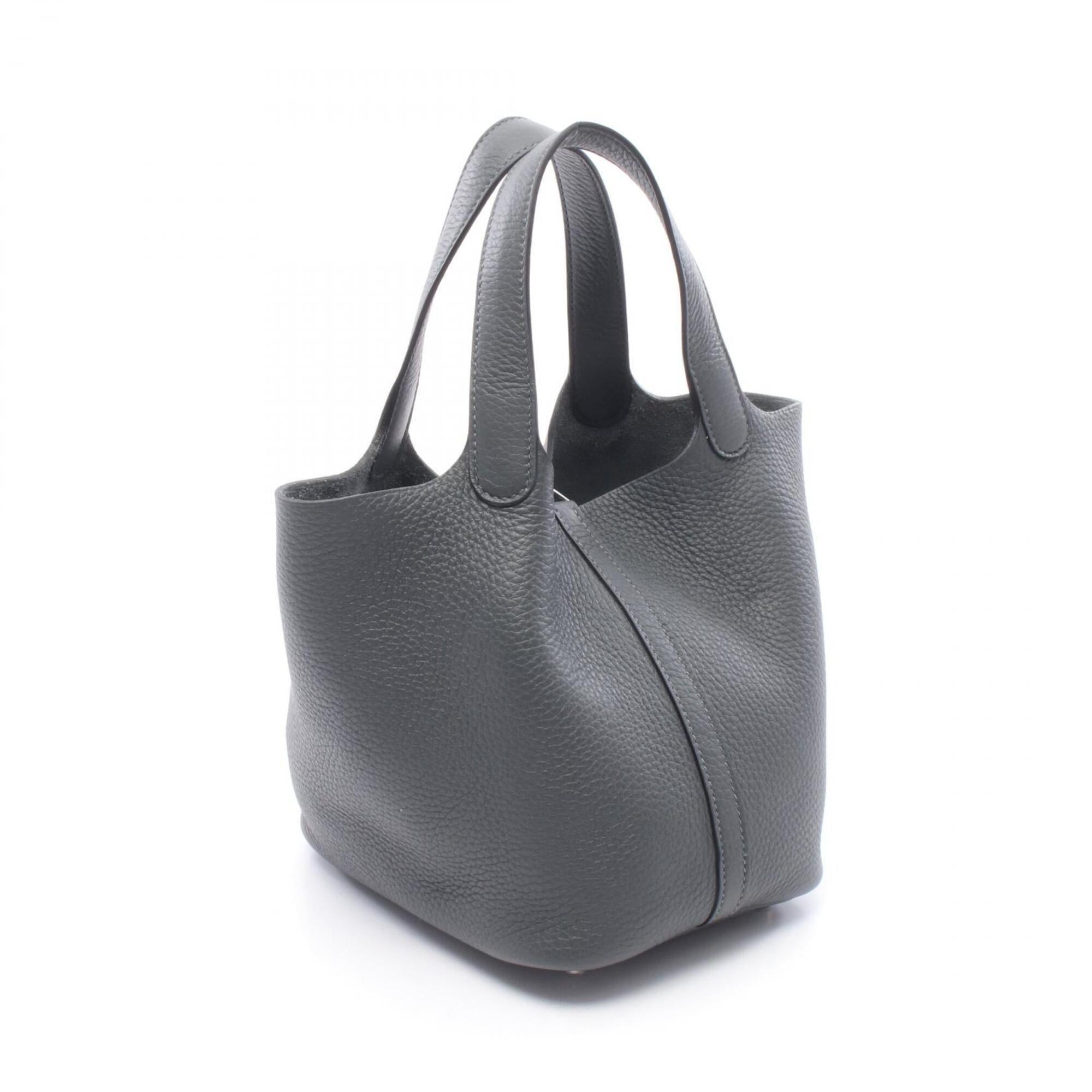 Hermes Picotin Lock PM Gris Misty Handbag, Leather, Taurillon Clemence Women's, Gray — New - Store Return