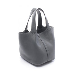 Hermes Picotin Lock PM Gris Misty Handbag, Leather, Taurillon Clemence Women's, Gray — New - Store Return