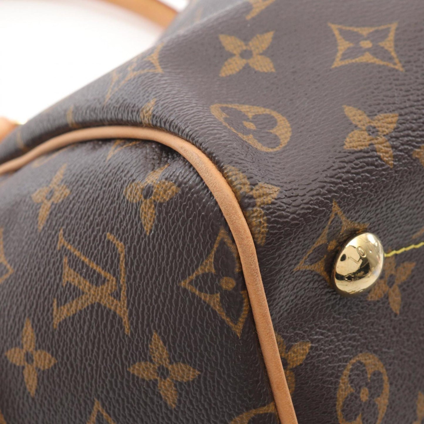 Louis Vuitton Tivoli PM Handbag, Coated Canvas and Leather, Monogram, Women's, Brown, M40143