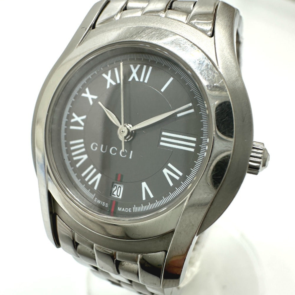 GUCCI 5500L G-Class Quartz Date Watch, Stainless Steel, Women's, Silver — Good