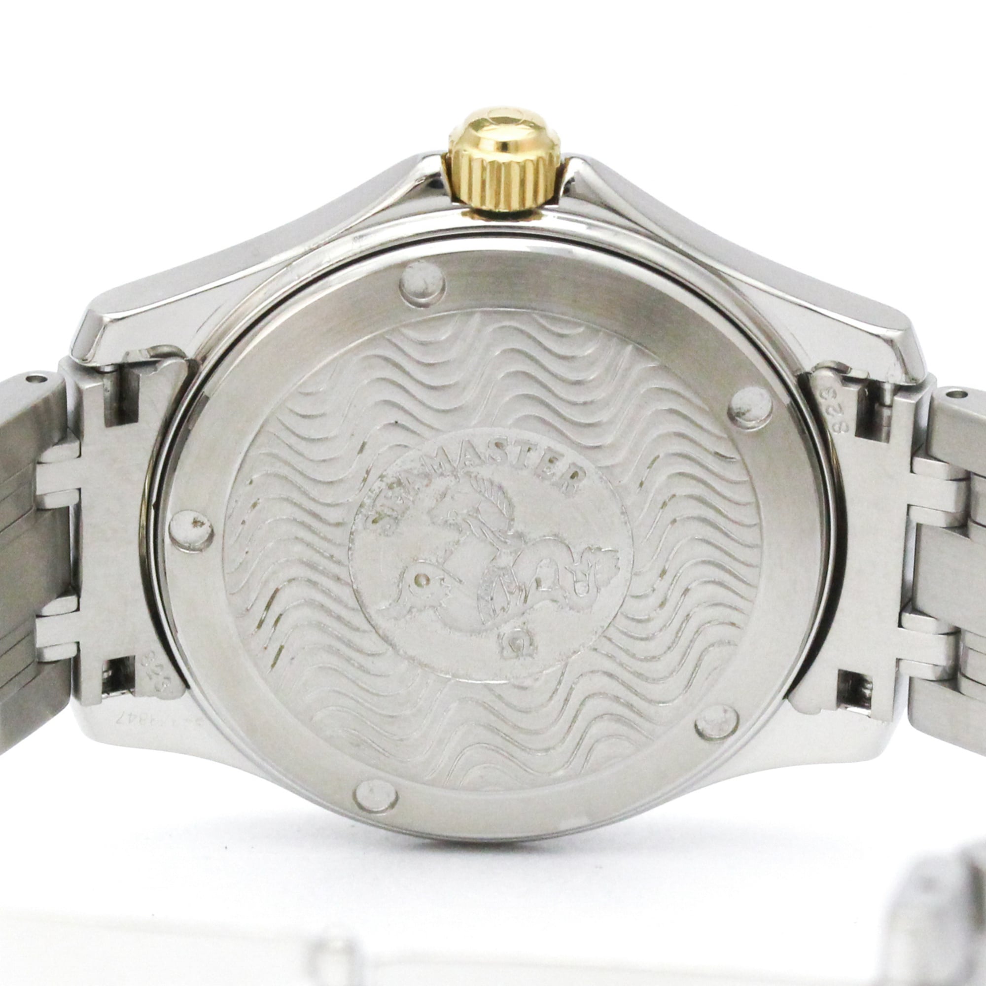 OMEGA Seamaster 18K Gold Steel Quartz Ladies Watch 2411.80 Polished — Very Good