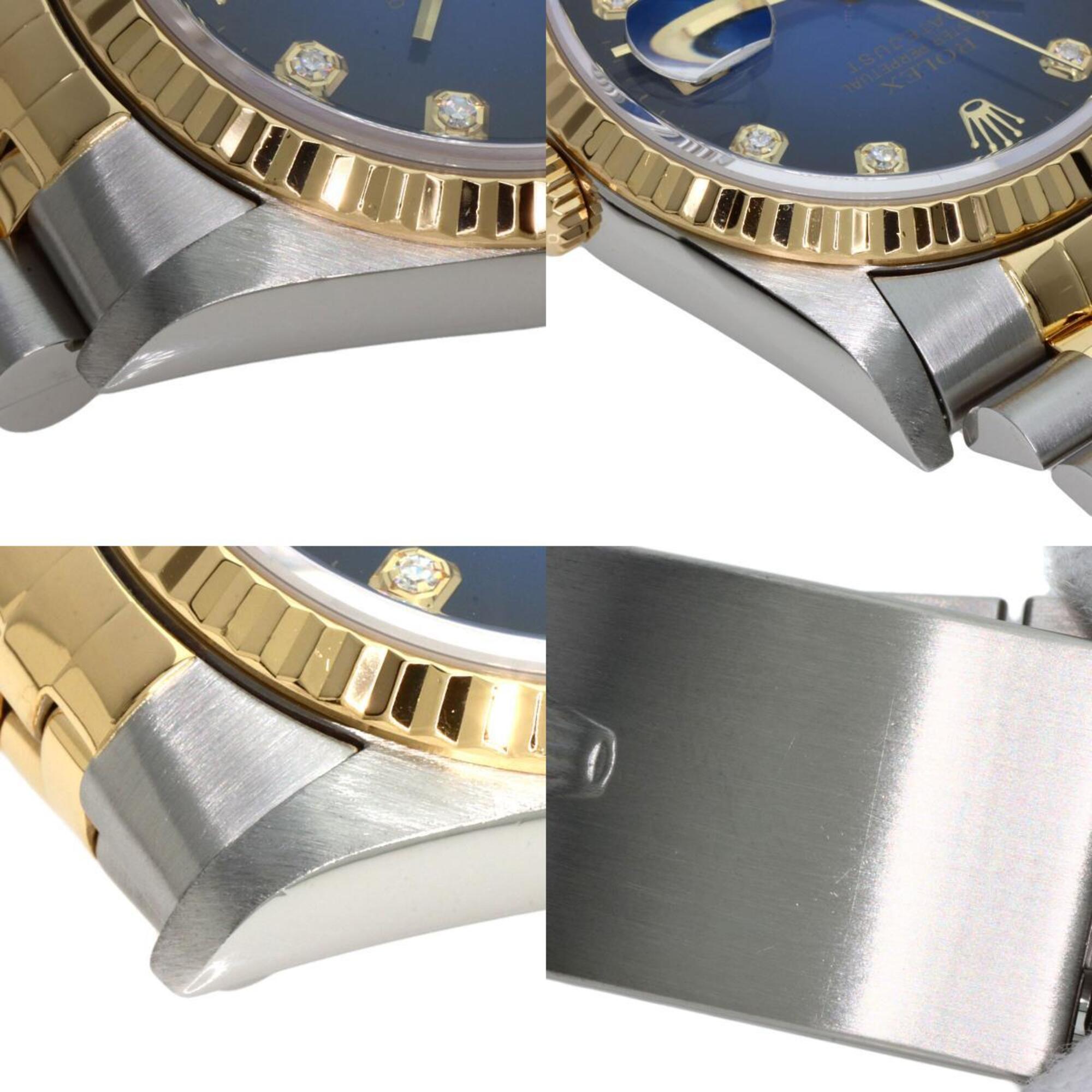 Rolex 16233G Datejust 10P Diamond Blue Gradient Watch Stainless Steel/SSxK18YG Men's ROLEX — Good