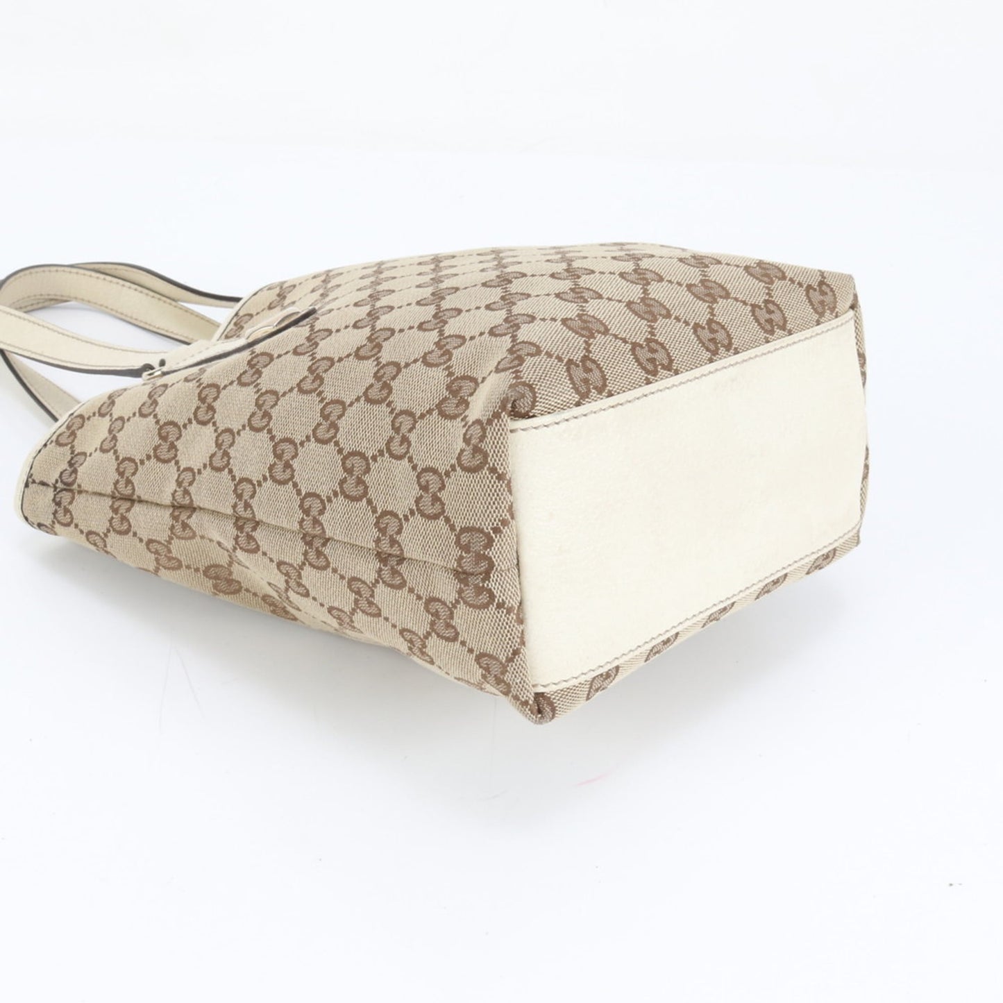 Gucci GG Canvas 153361 Leather Tote Bag Shoulder Handbag Women's