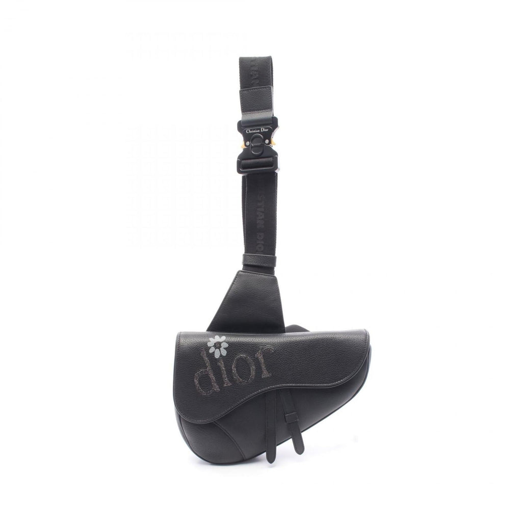 Christian Dior Dior DIOR x ERL SADDLE Saddle Bag, Waist Body Handbag, Leather, Men's, Black