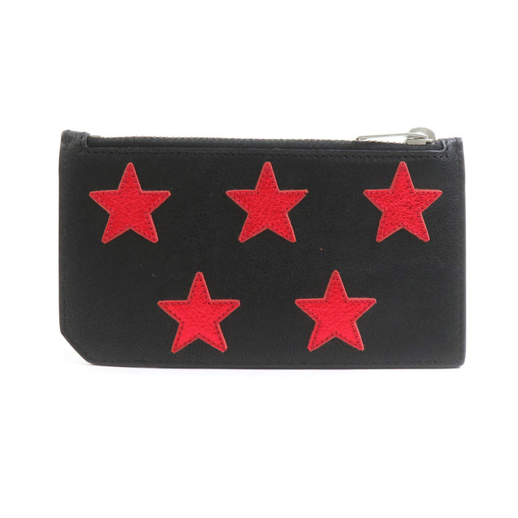 Saint Laurent wallet/coin case in black and red leather for men women, 417751 h31540k
