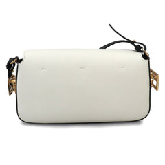 Fendi Bucket Twist 2-way Hand/Shoulder Handbag, Leather, White/Black, 8BR821, Gold Hardware — New - Store Return