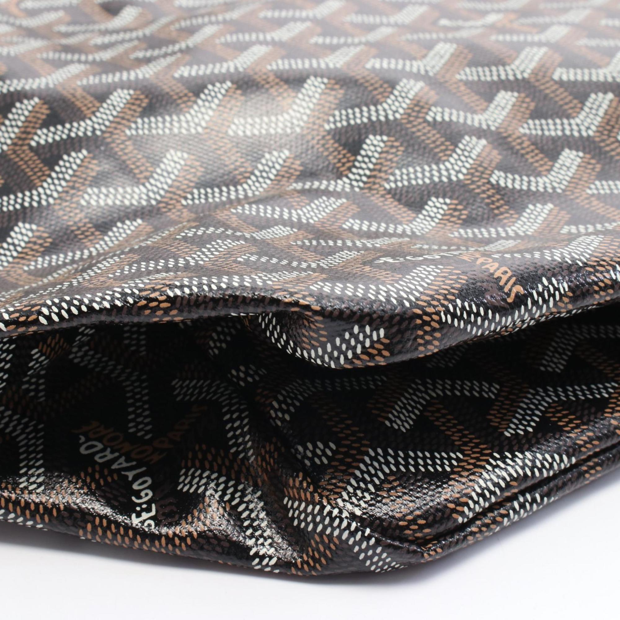 Goyard Saint Louis PM Tote Bag in Coated Canvas and Leather, Women's, Black Multicolor