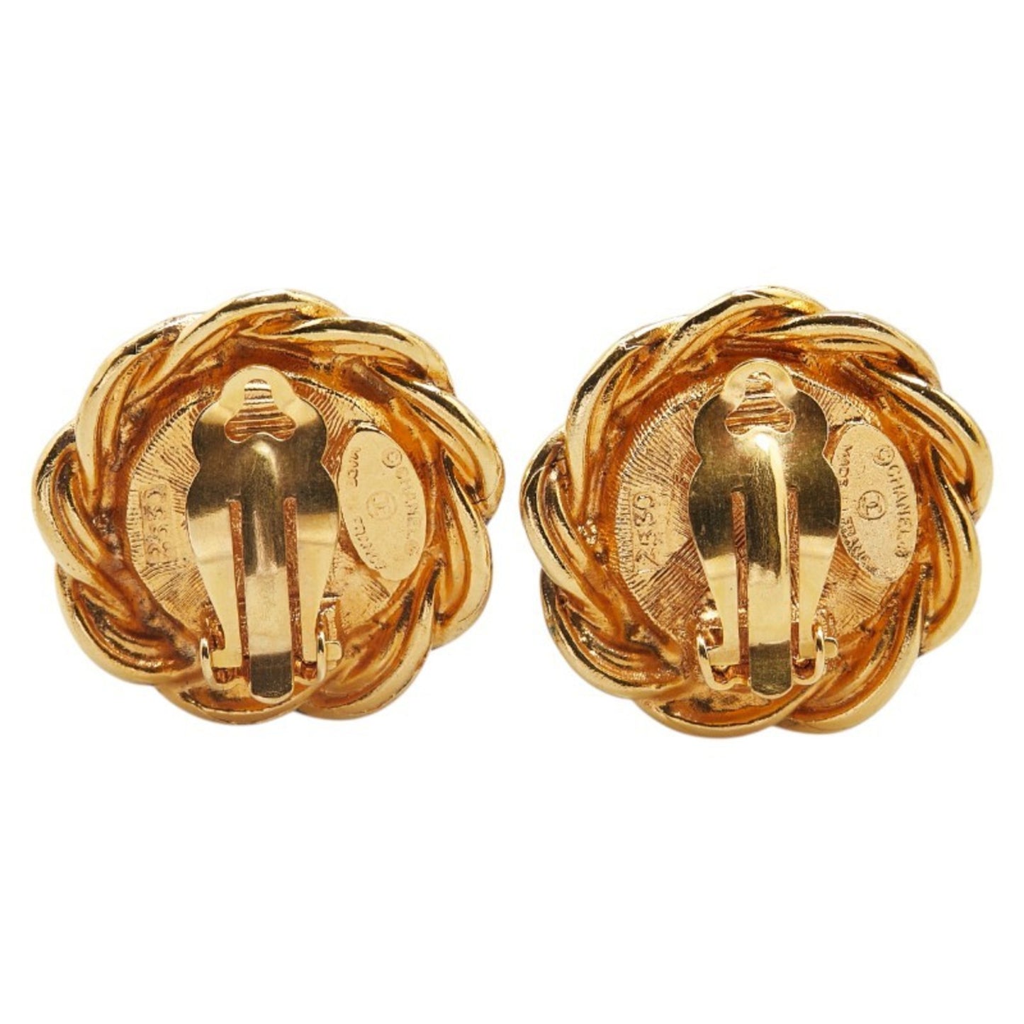 CHANEL Vintage Pearl Earrings, Gold Plated, Women's