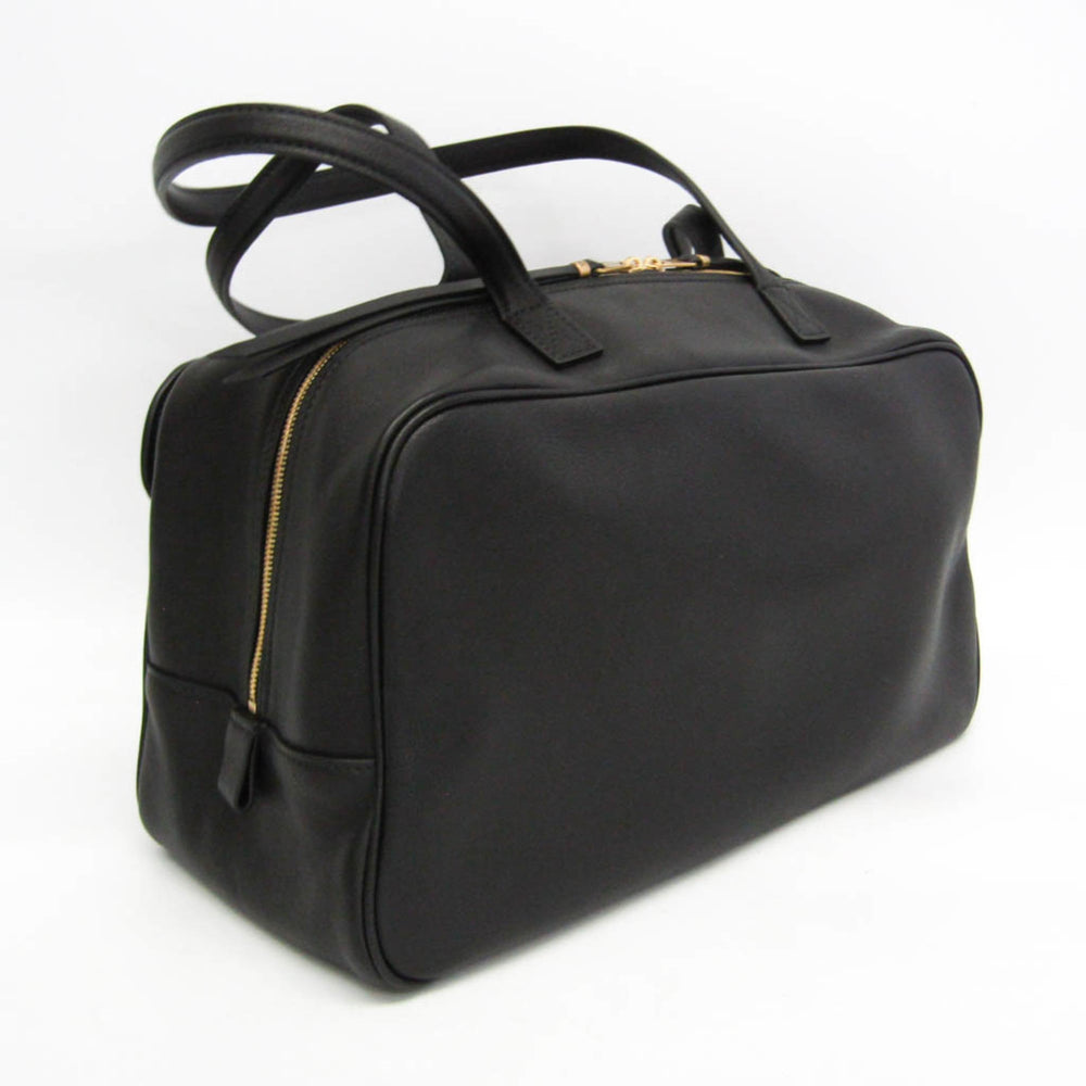 Balenciaga Carry Bowling Bag 826425 Women's Leather Handbag,Shoulder Bag Black — Like New