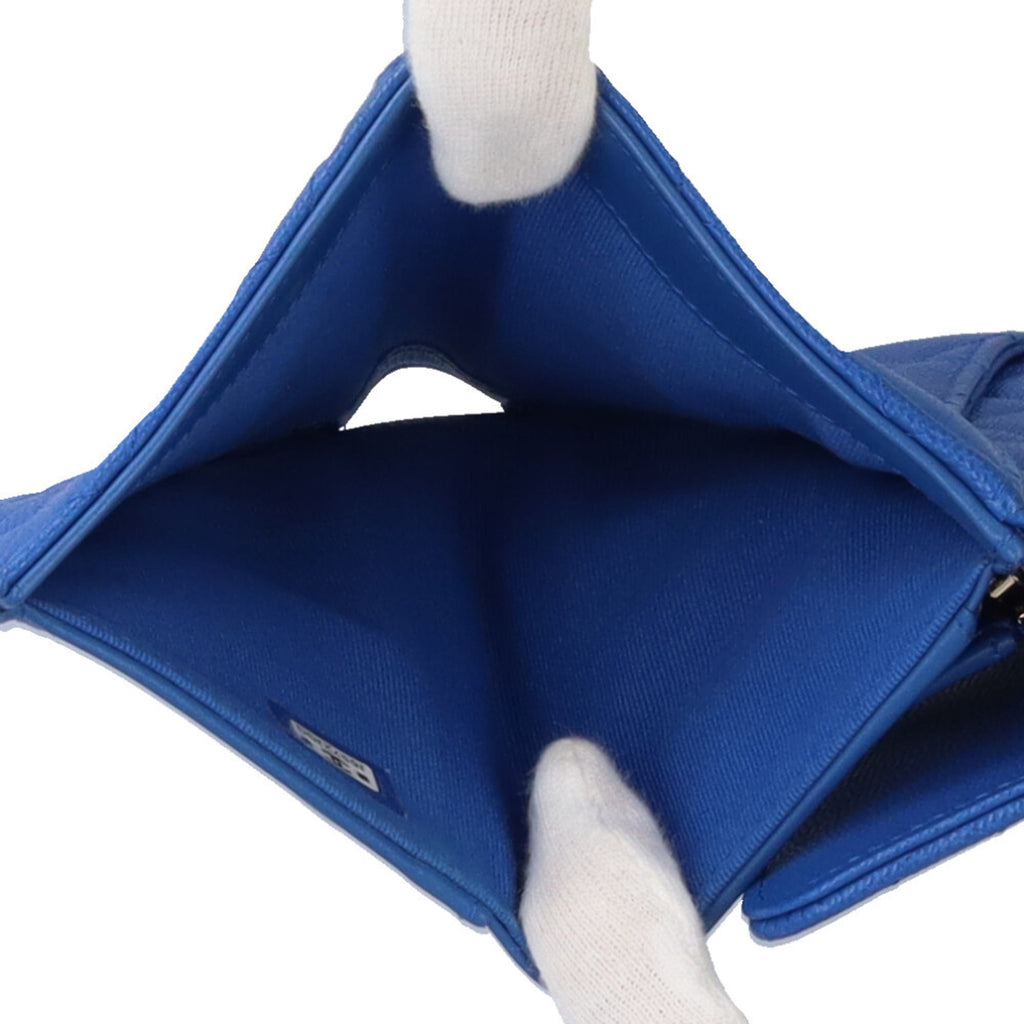 CHANEL Matelasse Tri-fold Wallet in Caviar Leather AP0232 for Women