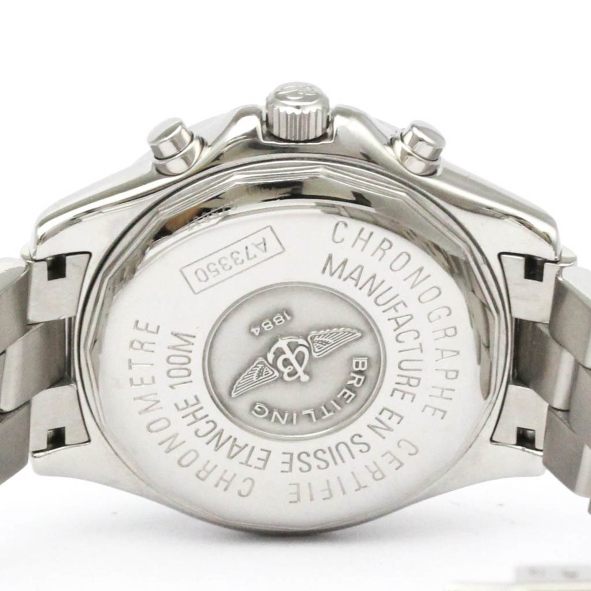 BREITLING Chrono Colt Steel Quartz Mens Watch A73350 Polished — Very Good