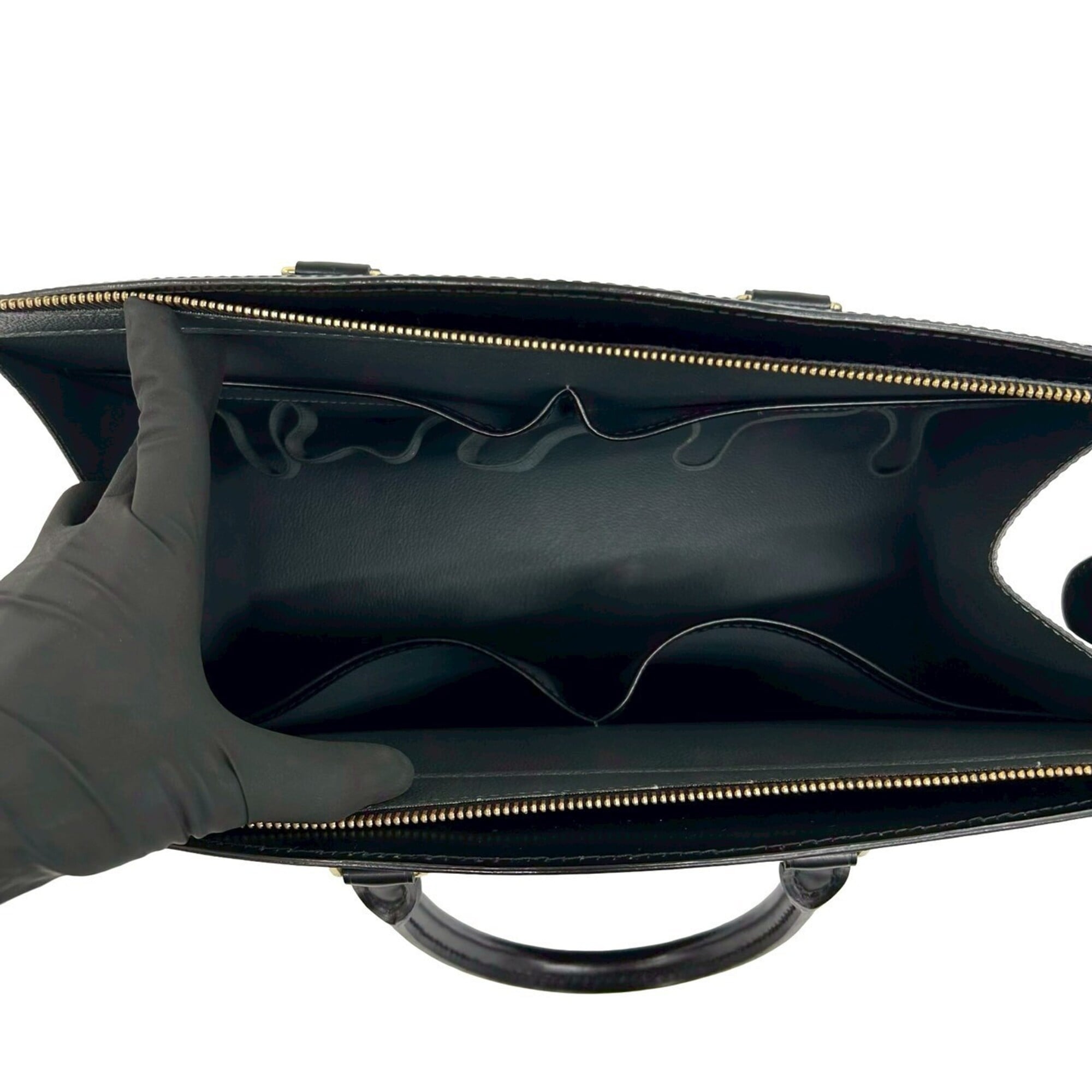 LOUIS VUITTON Louis Vuitton Riviera Epi Leather Genuine Handbag Tote Bag Business Noir 474-3 — Like New