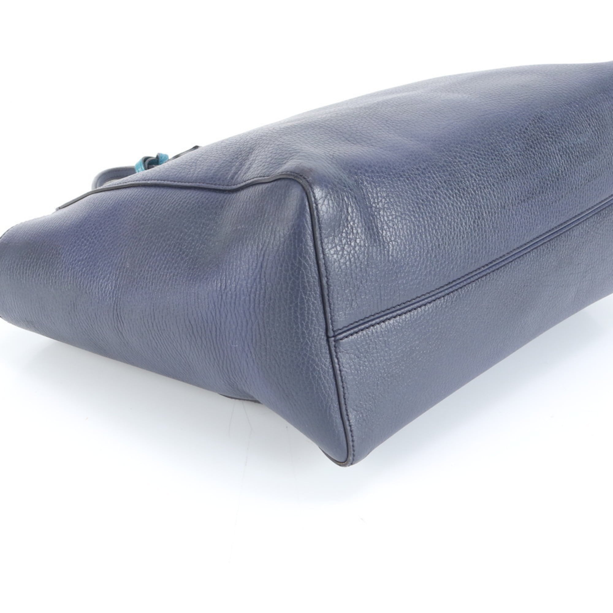 Gucci Swing 354397 Leather Tote Bag/Shoulder Bag, Navy, Women's