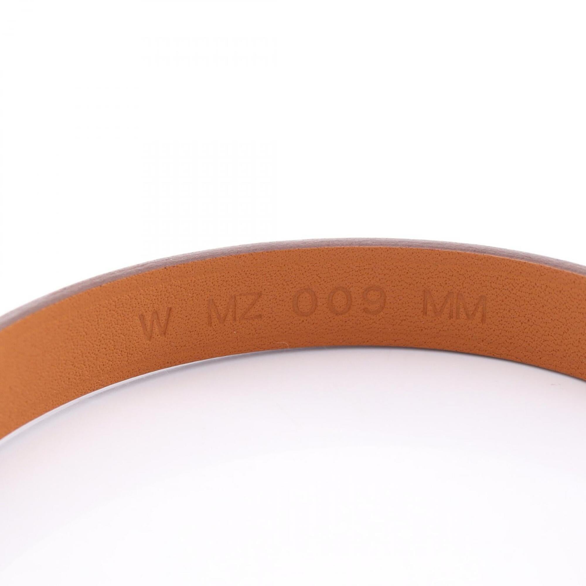 Hermes Rivale Mini Etoupe Bracelet, Stainless Steel, Veau Swift Leather, Women's, Gray/Silver Tone, M2009 — New - Store Return