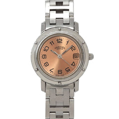 Hermes Clipper CL4 210 Women's Watch, Date Display, Pink Quartz Watch — Very Good