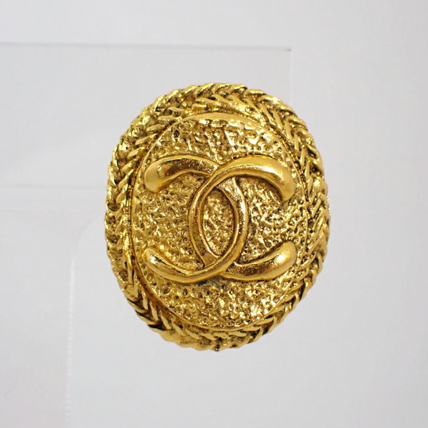 CHANEL Gold Coco Mark Earrings