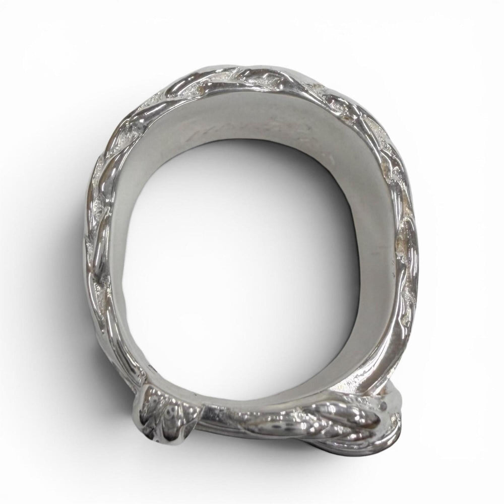 HERMES Vintage Diane Ring, 925 Sterling Silver, Weight 10.8g, Women's — Like New