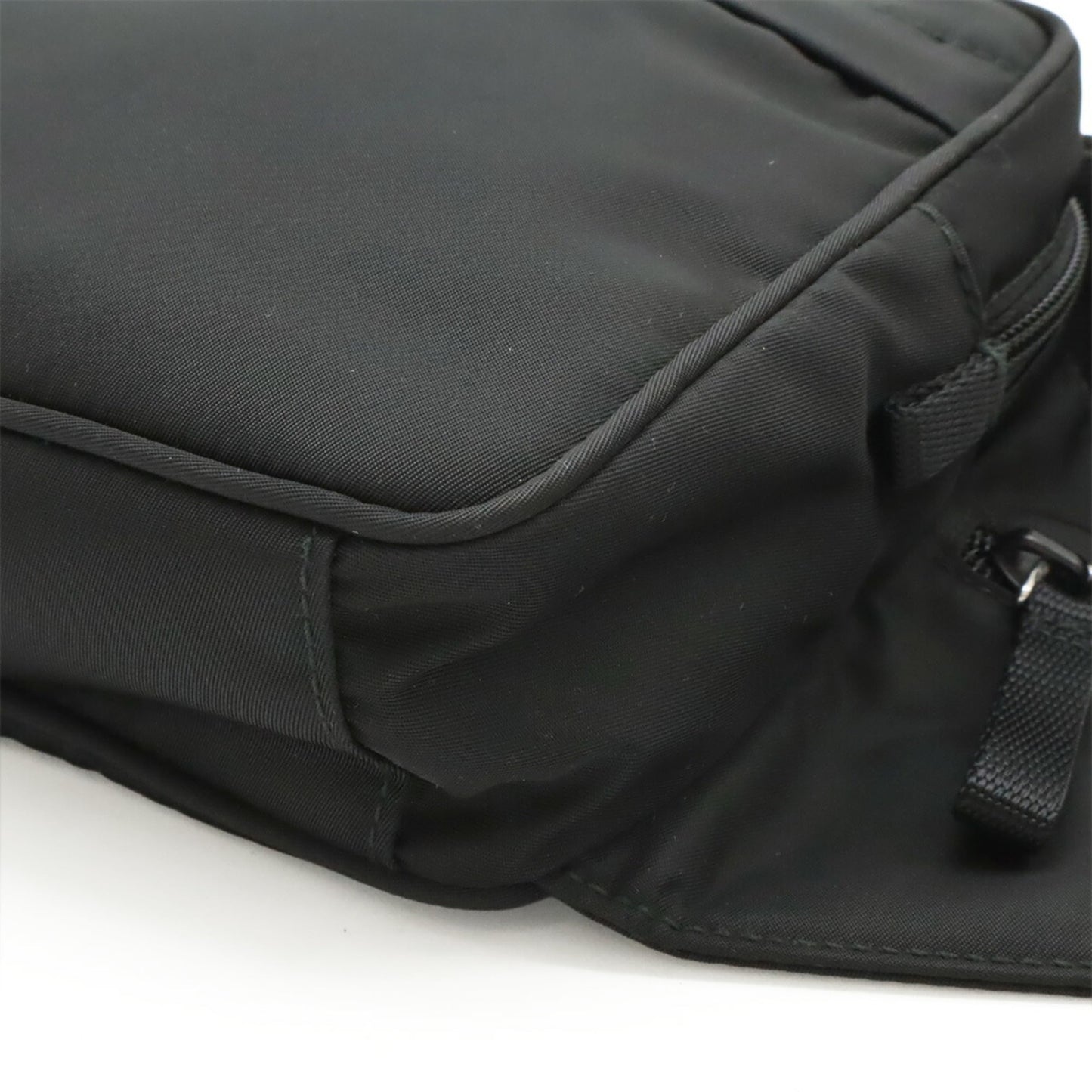 Prada Triangle Waist Pouch Bag, Black Nylon, Purchased at a Japanese Outlet, 2VL001