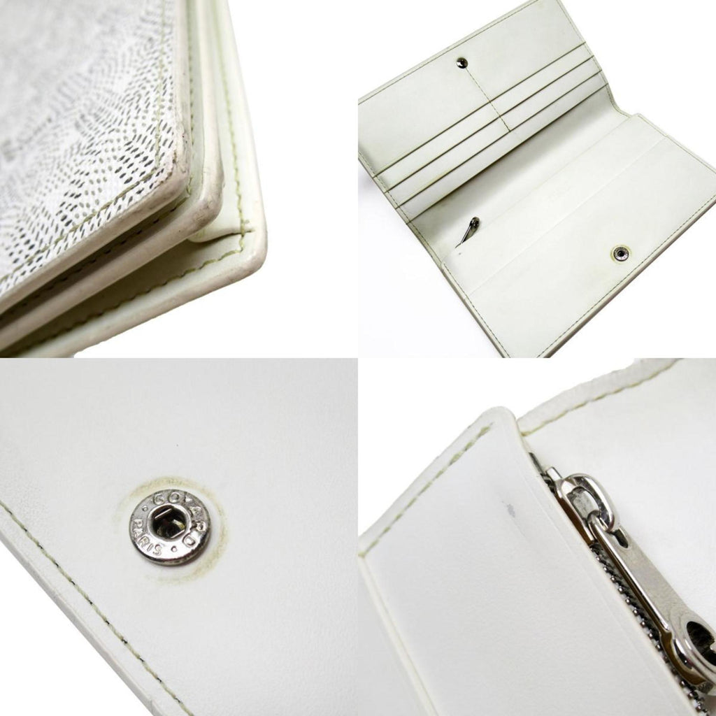 GOYARD Bi-fold Long Wallet Leather White Men's Women's t19234a