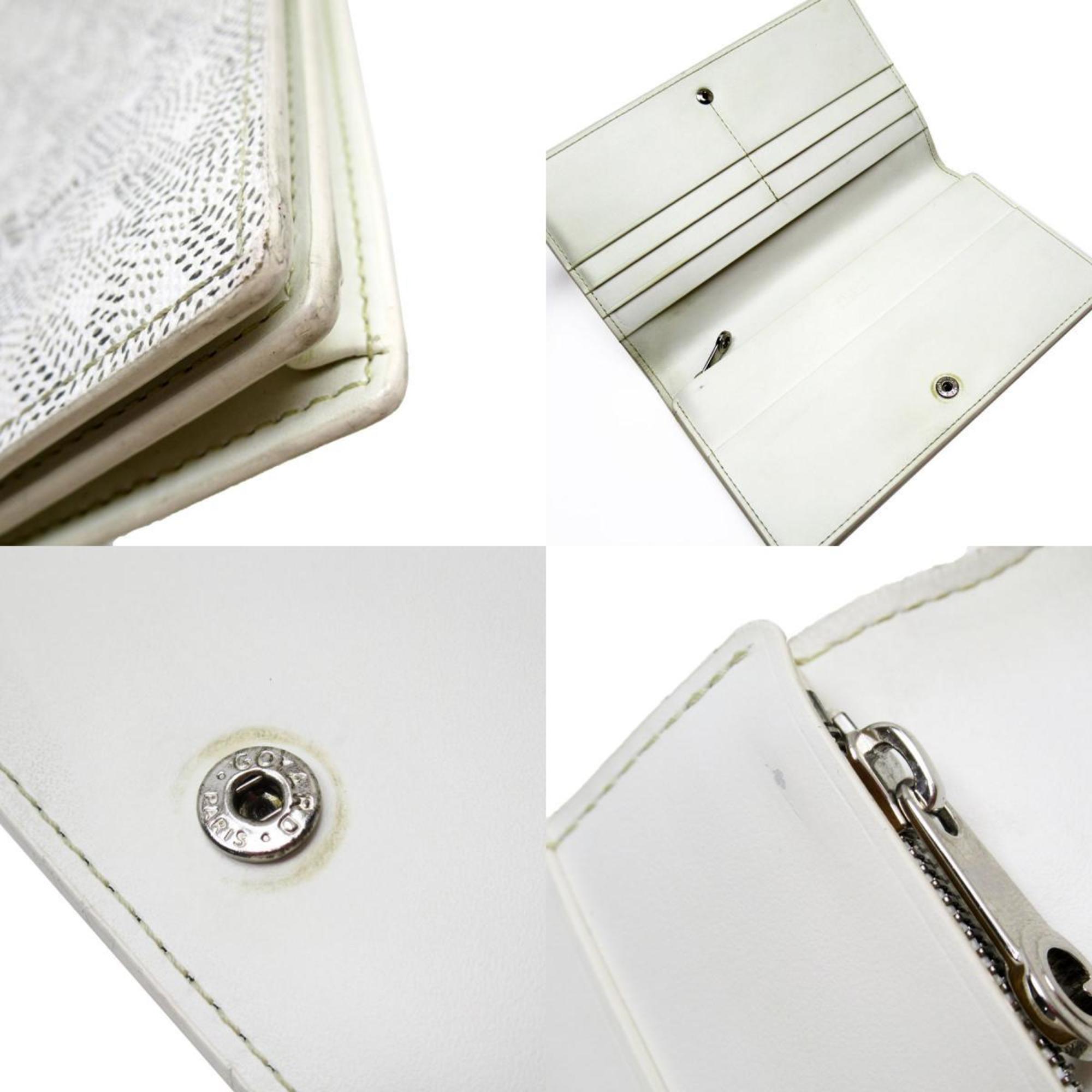 GOYARD Bi-fold Long Wallet Leather White Men's Women's t19234a