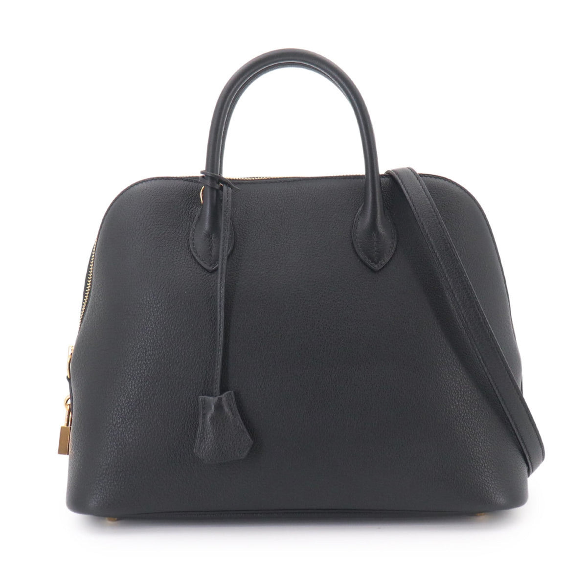 Hermes Bolide 1923 30 2-way Hand/Shoulder Handbag, Taurillon Novillo Leather, Black, C Stamp, Gold Hardware — New - Store Return