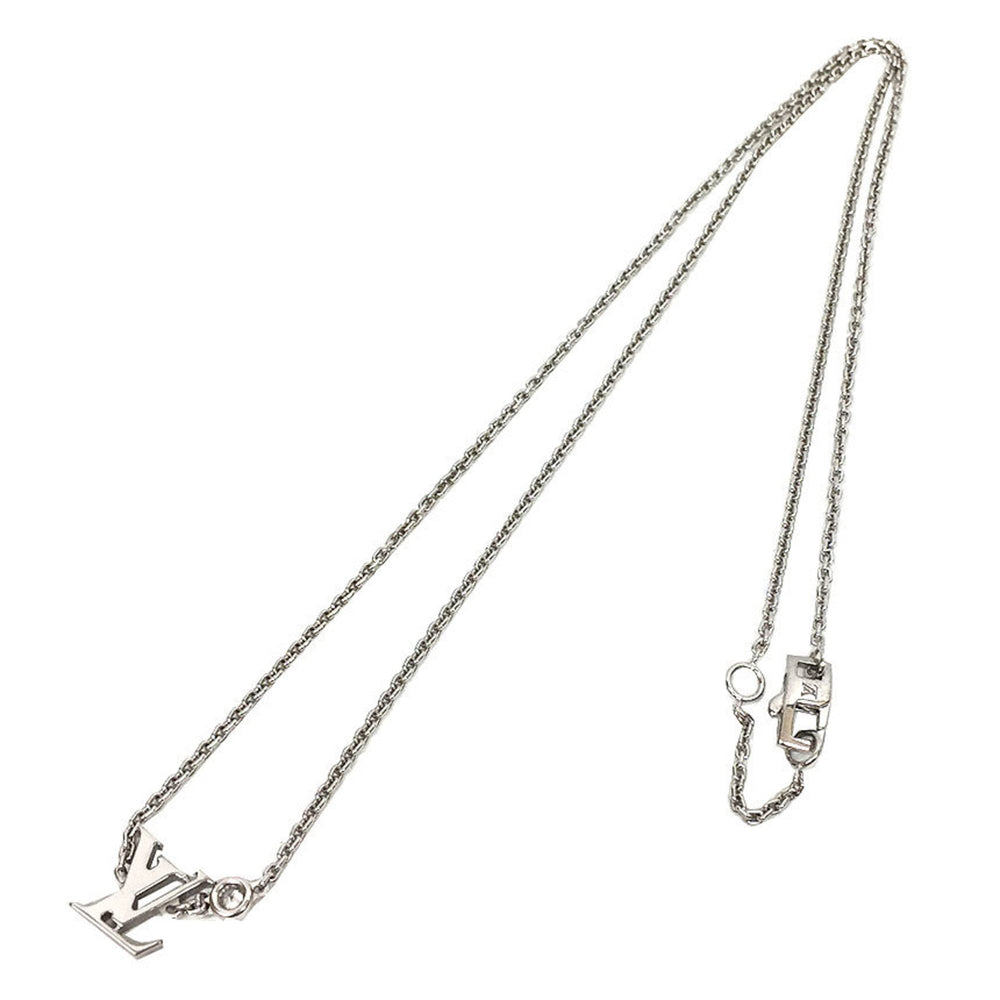Louis Vuitton Pendant Idylle Blossom Necklace with Diamonds, Q93653, AU750 White Gold, Women's, Fine — Like New