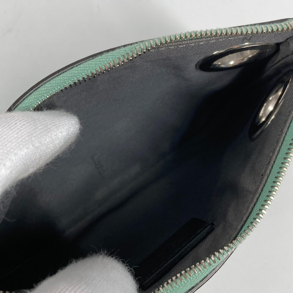 Fendi 8BS007 coin purse Wallet Pouch Green — Like New