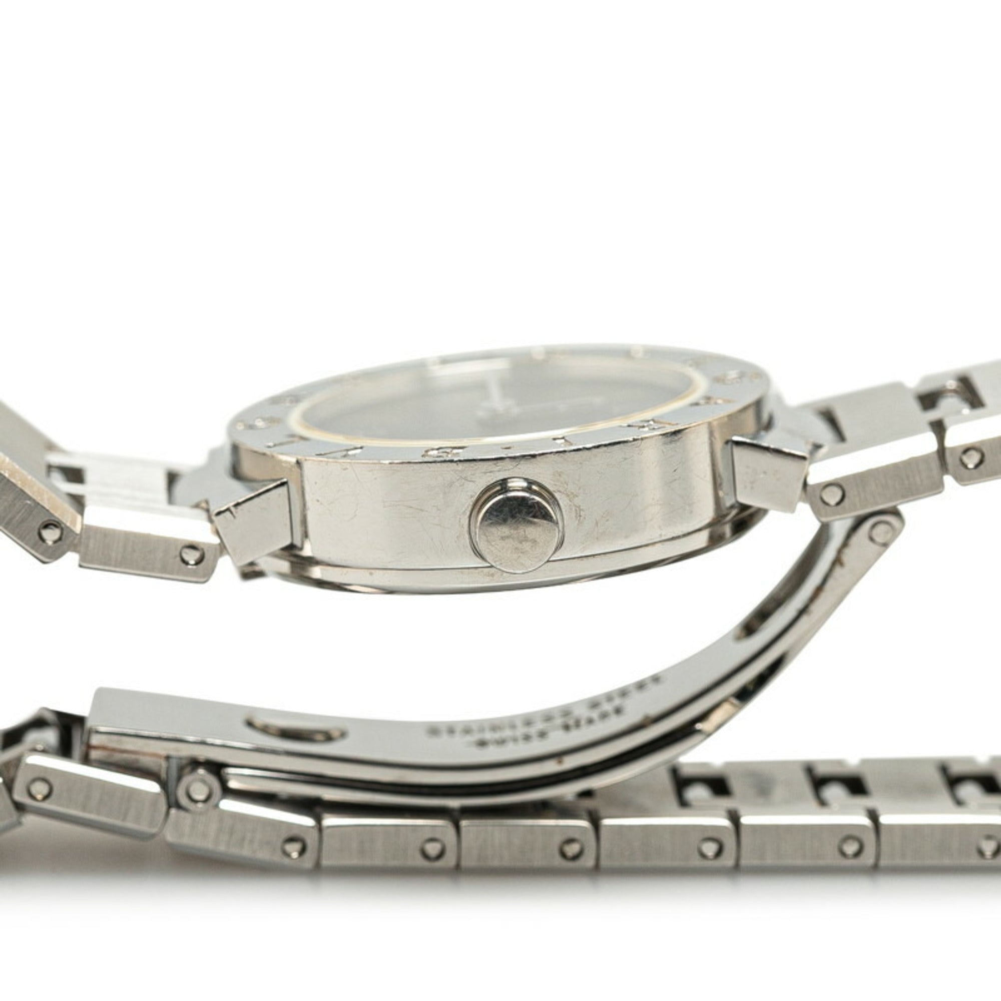 BVLGARI Watch BB23SS Quartz Black Dial Stainless Steel Women's — Good