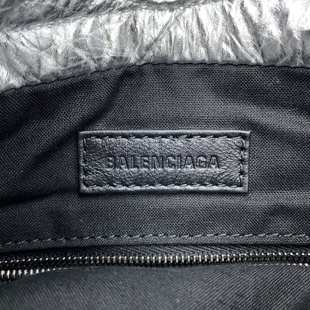 Balenciaga Shoulder Bag Crushed Chain Tote Small Leather 742942 BALENCIAGA 2-way Handbag — Like New