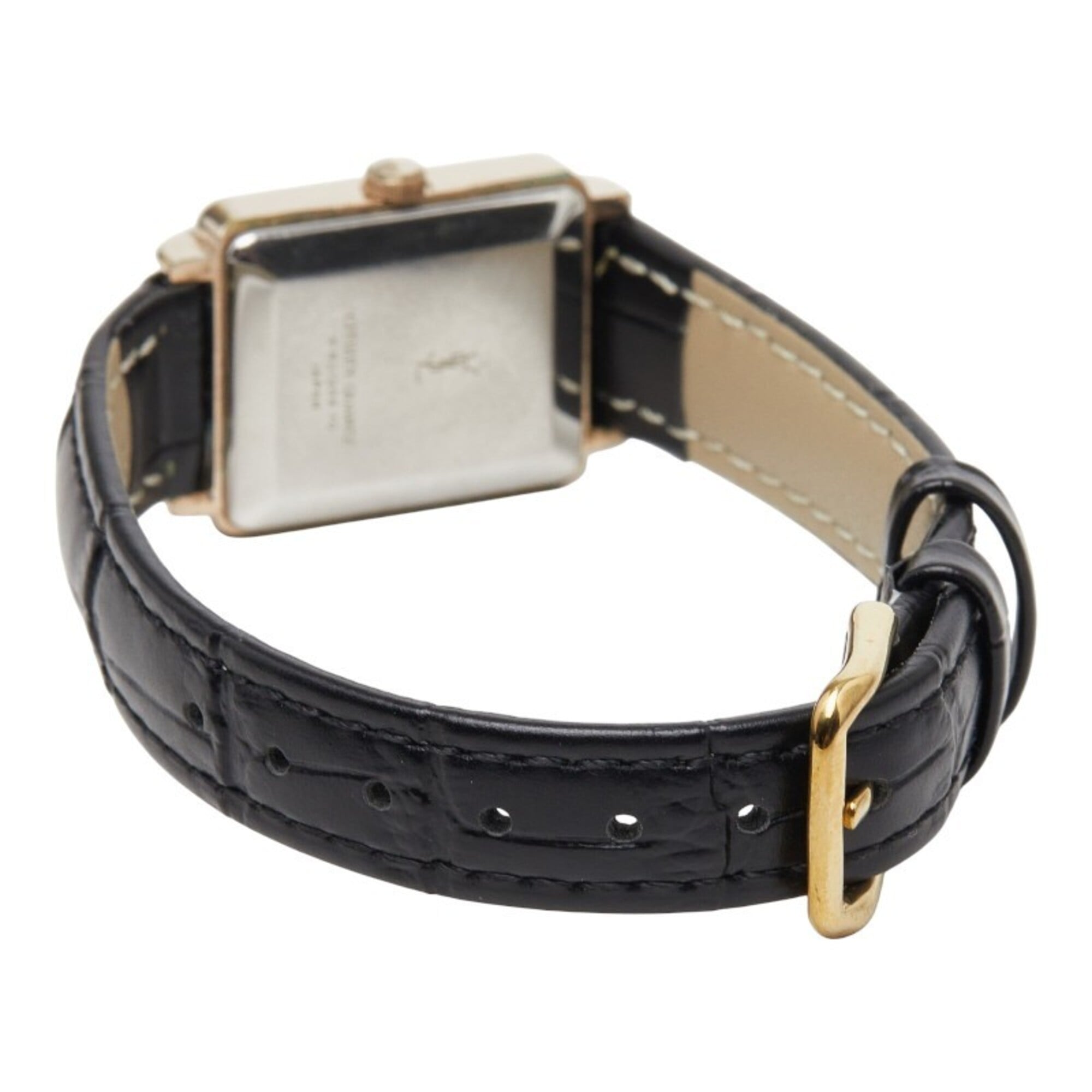 Saint Laurent Macaron Leather-In Watch 4-831268 Quartz Brown Dial Metal Leather Women's SAINT LAURENT — Good