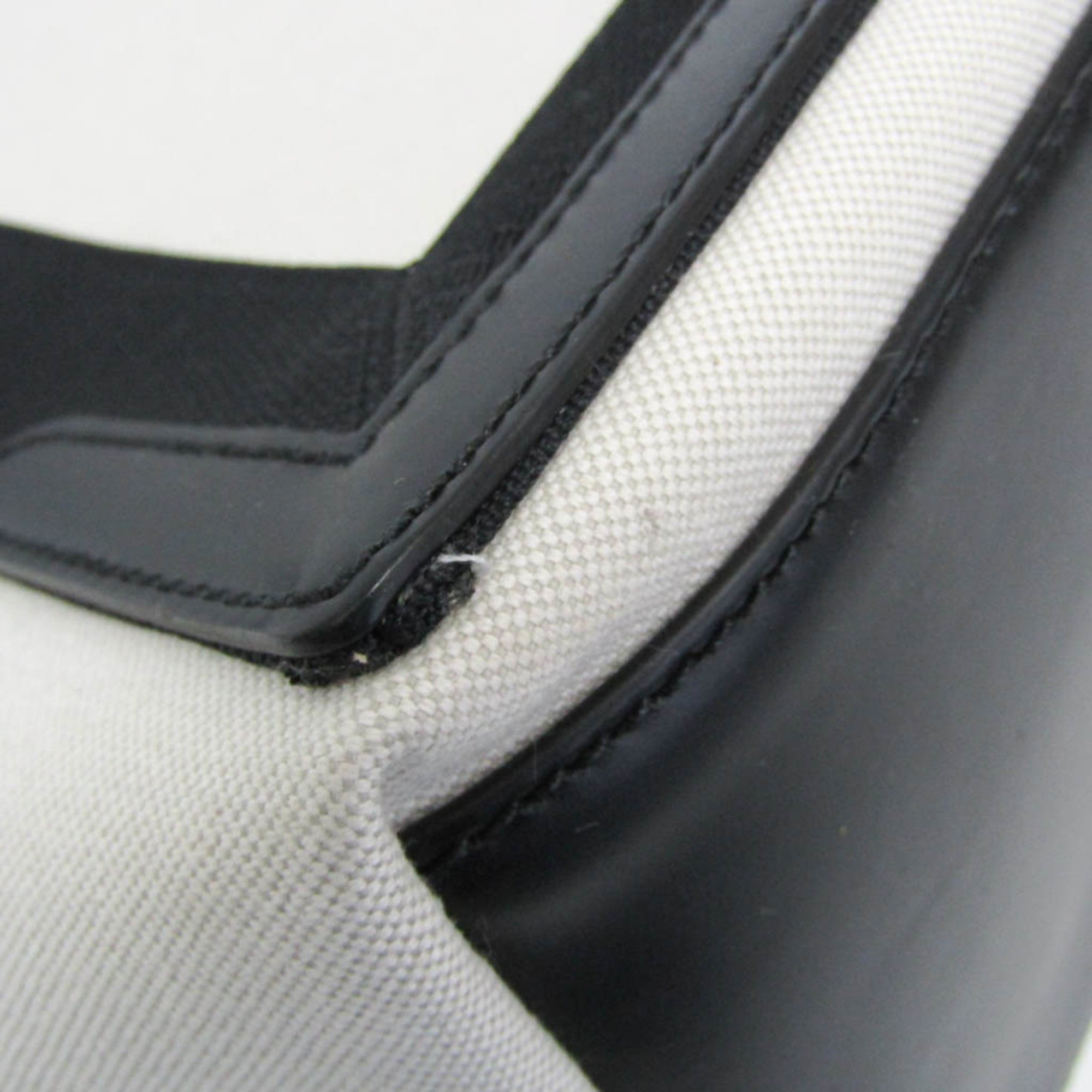 Balenciaga Navy Cabas S 339933 Women's Canvas,Leather Handbag Black,Off-white — Like New