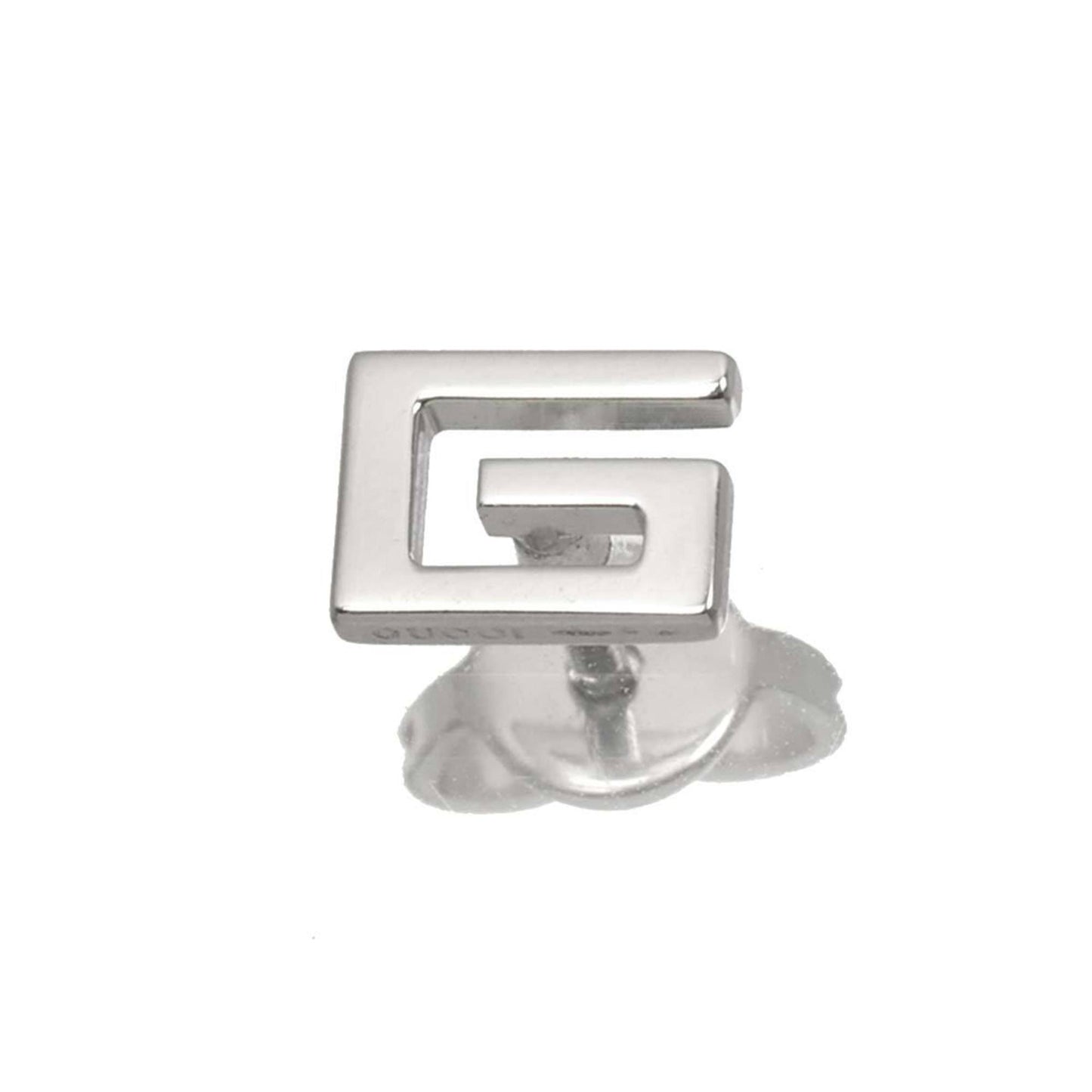 Gucci 18K White Gold 750 Logo Earring (Single Ear)