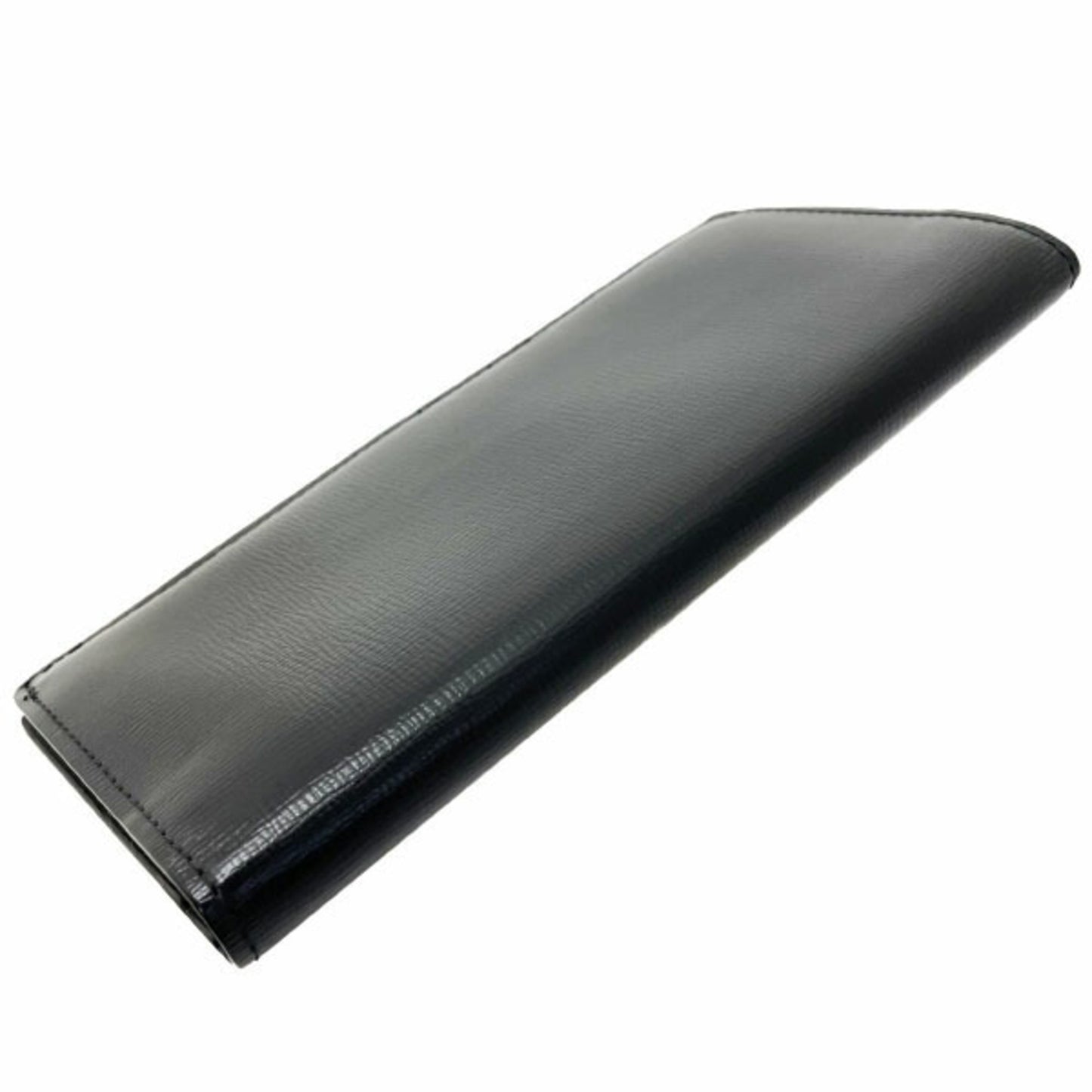 Burberry long wallet, bi-fold leather, black, BURBERRY, men's, HH-14980