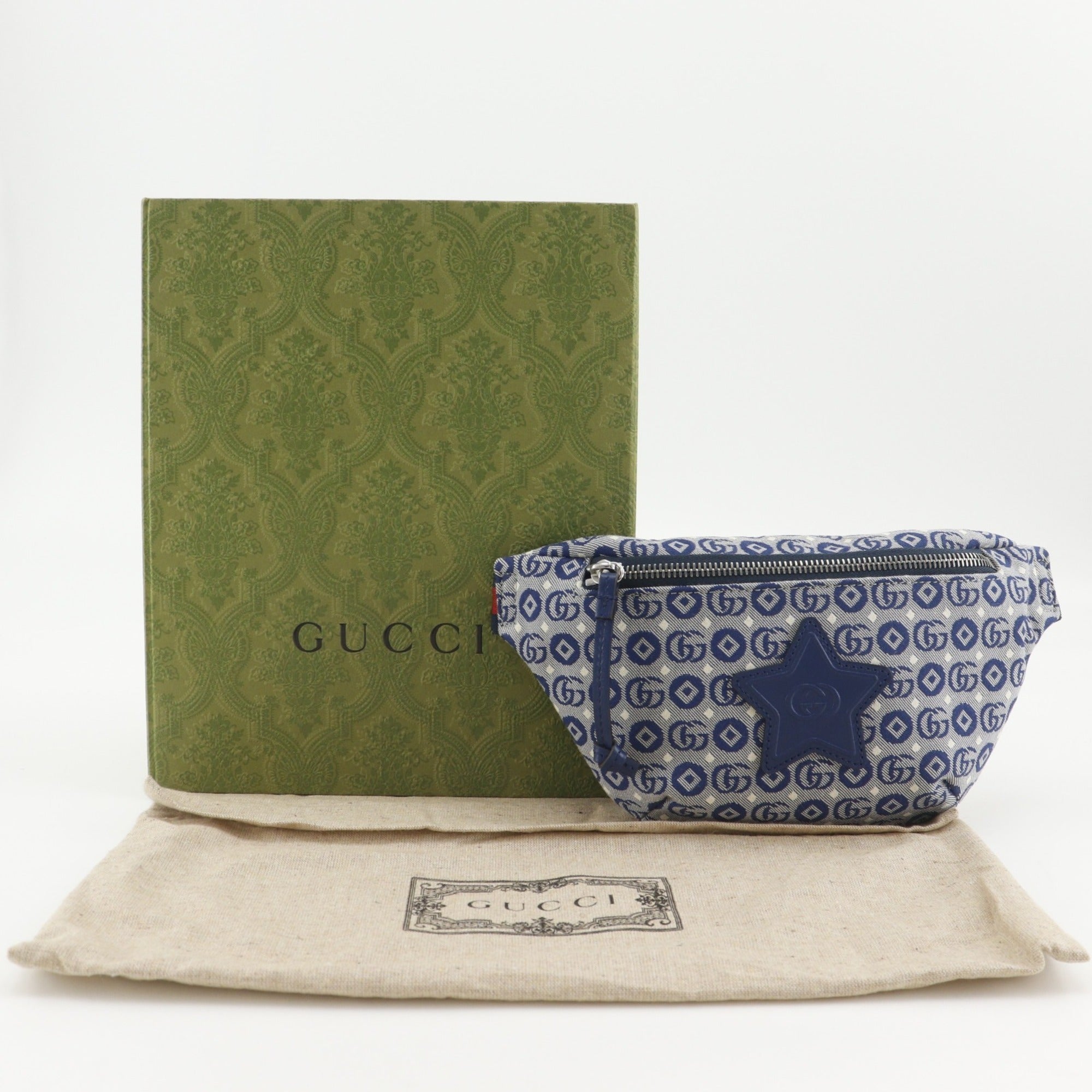 Gucci Children's Star Waist Bag GG 502095 Canvas Navy (Women's) — Like New