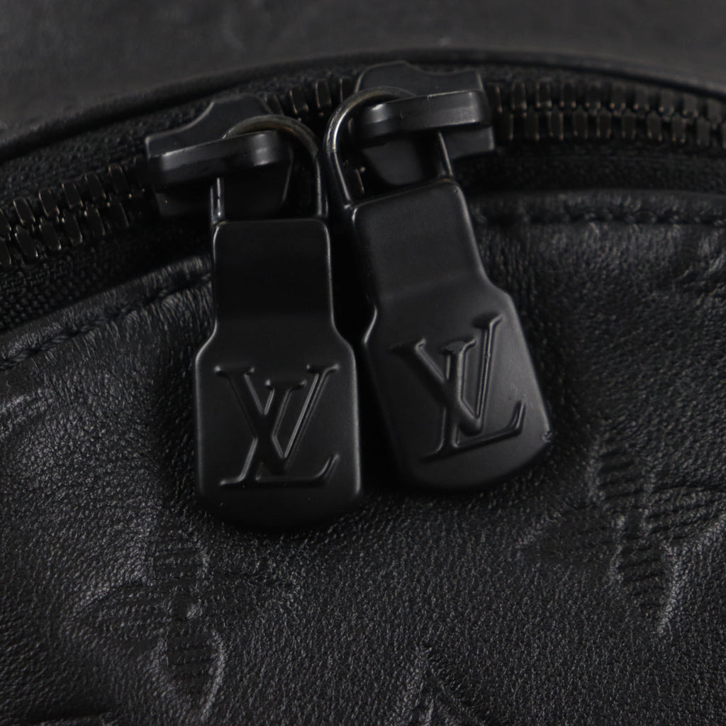 LOUIS VUITTON M46107 Monogram Shadow Racer Sling Bag, Black Leather, with Dust Made in Spain, Men's