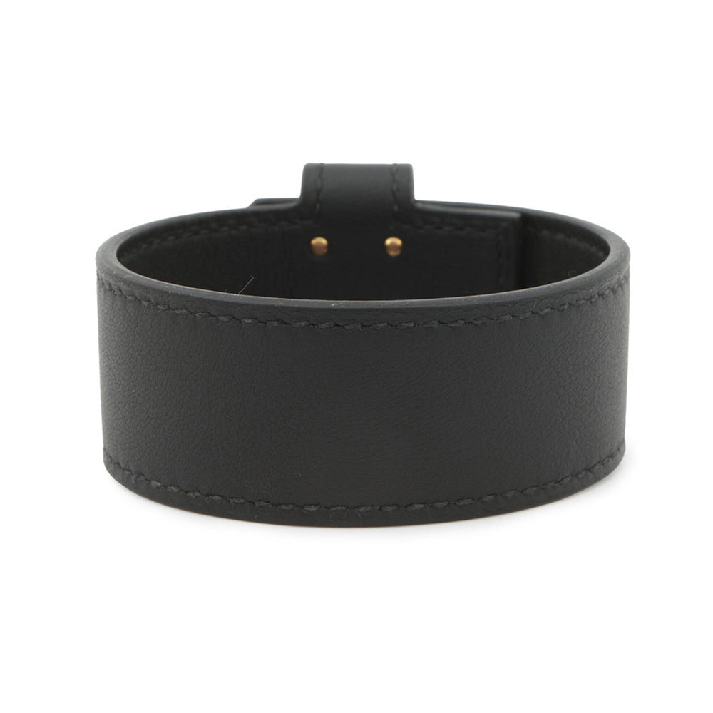 Hermes Hermès Kelly Twist Bracelet, PM, Black/Swift, B Stamp, Size T2, Black, Sold — Like New